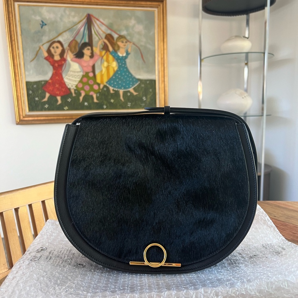 Cuyana Calf Hair Saddle Bag